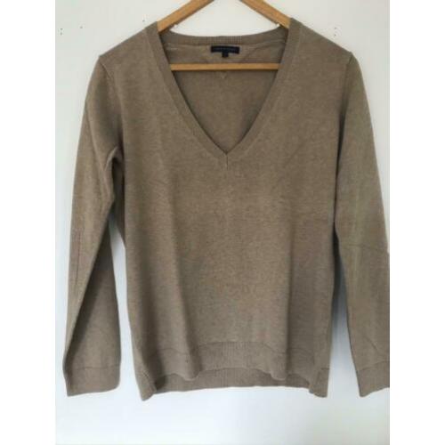 Tommy Hilfiger v hals trui beige maat L