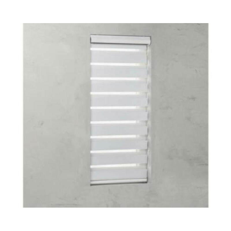 Duo Rolgordijn Cassette 60x130cm Wit Licht doorlatend.