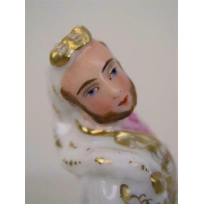 Twee Staffordshire beelden, dansers, 19e eeuw