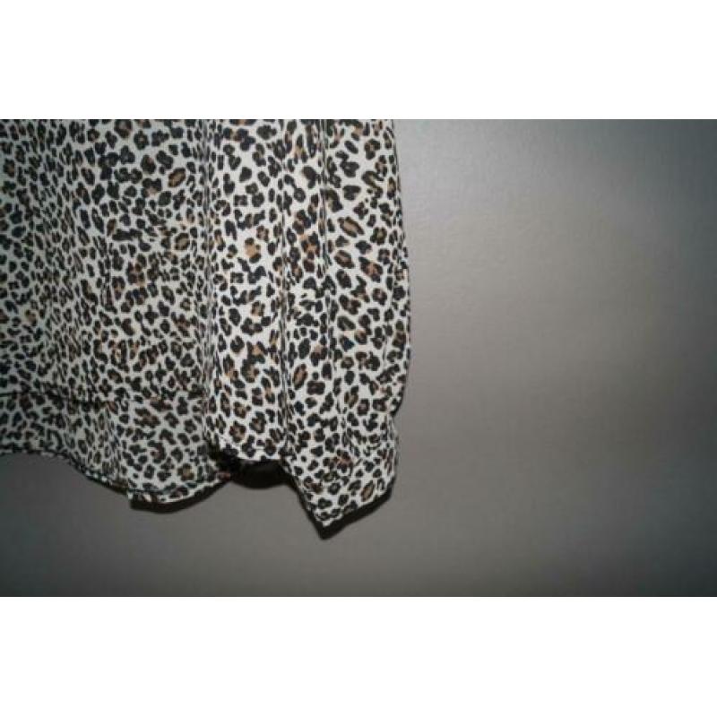 Blousson met strik, tijgerprint, maat XL