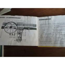 NL instructieboekje Fiat X1/9, begin jaren 70, 1e uitgave