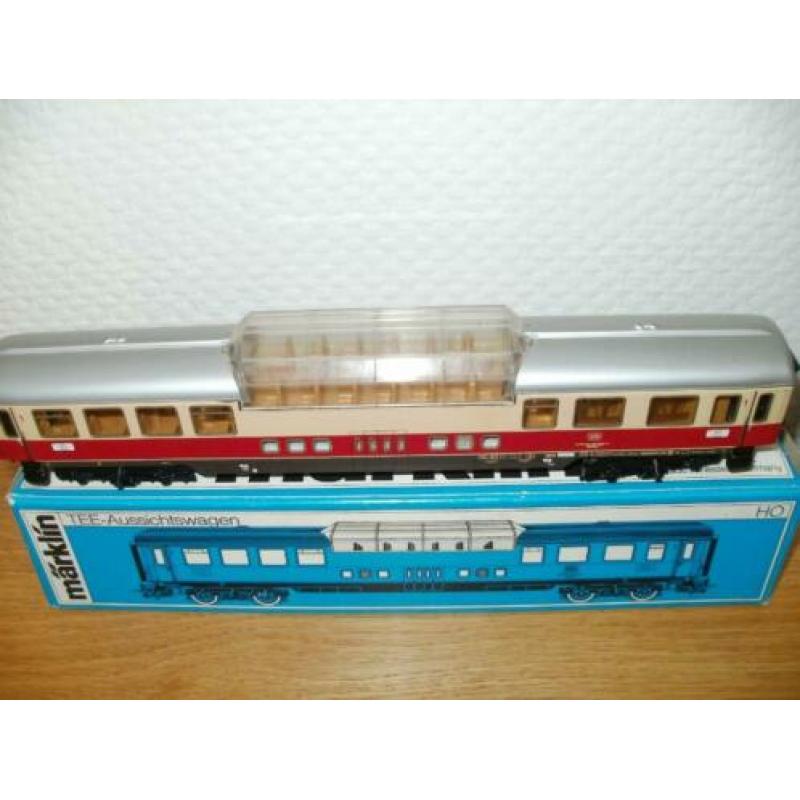 4x Ho Marklin TEE rijtuigen no 4085/4086/4087/4090+o.v.p.