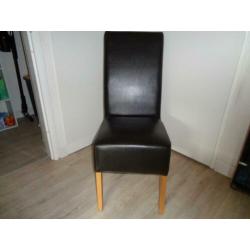 eet kamer stoelen leer