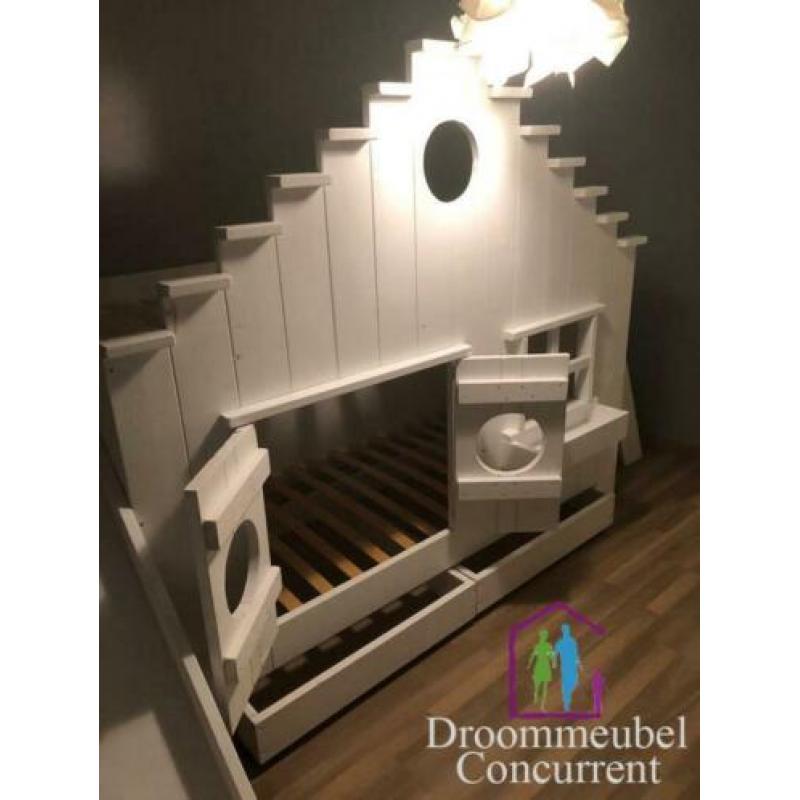 Bedhuis Boomhutbed Steigerhout Vogelhuis Lux GRATIS MONTAGE
