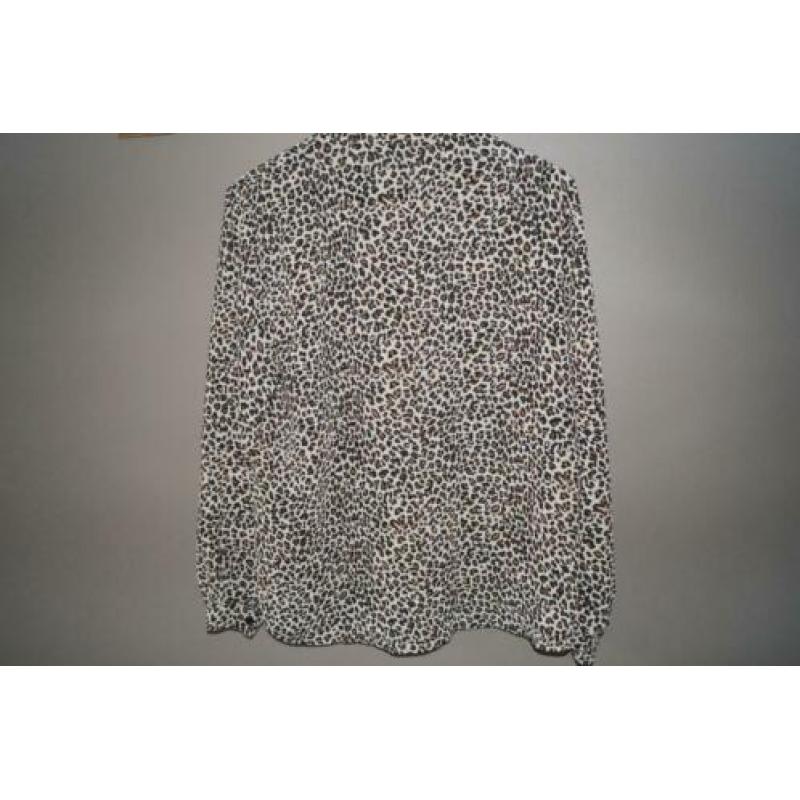 Blousson met strik, tijgerprint, maat XL