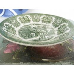 1 english ironstone tableware groen schaaltje retro vintage