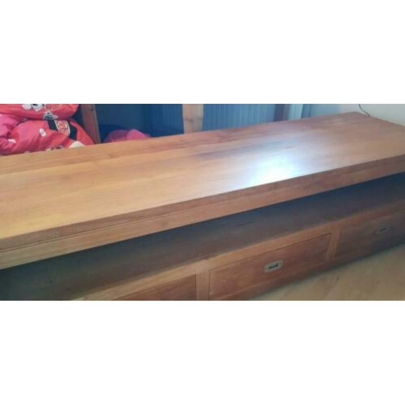 Onbewerkt teak tv meubel
