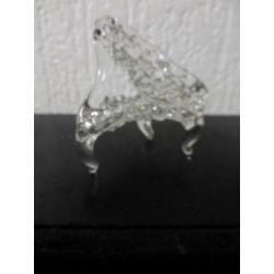 gedraaid glas miniaturen Zeilboot Ooievaar fruitmand vleugel