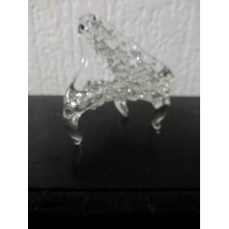 gedraaid glas miniaturen Zeilboot Ooievaar fruitmand vleugel