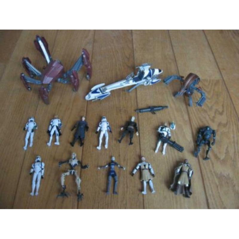 Partij Star Wars poppetje Crab Droid Speeder Bike Hasbro LFL