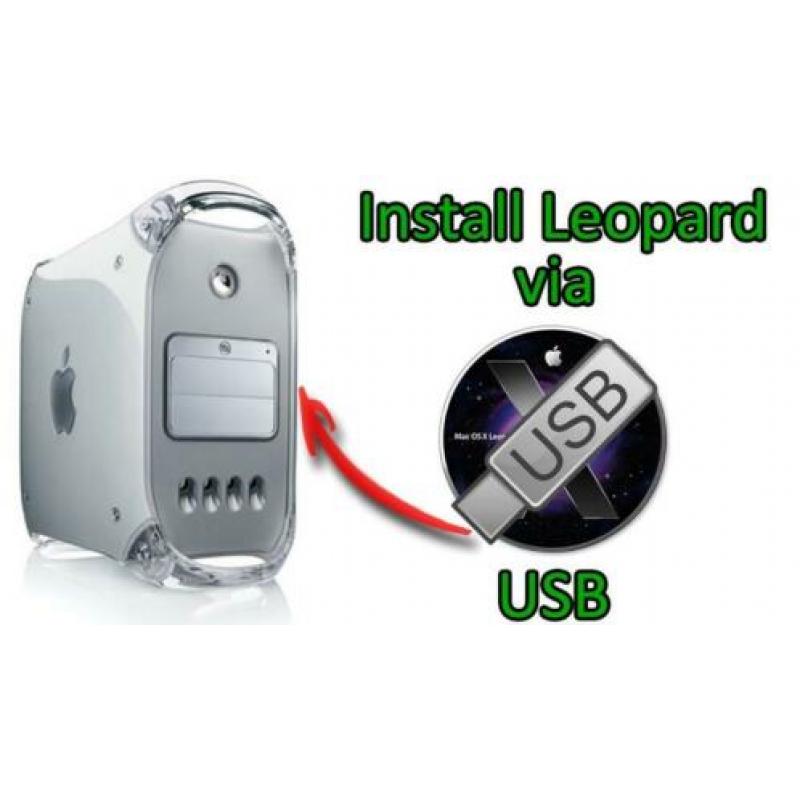 Installeer OS X Leopard 10.5.6 via USB-Stick, Intel+PowerMac