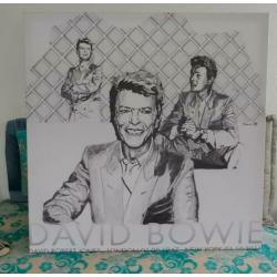 Poster op verfdoek. David Bowie