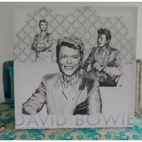 Poster op verfdoek. David Bowie