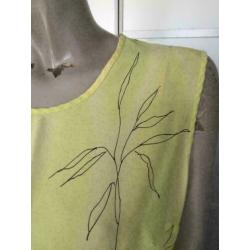 B105 Eugen Klein: geel top blouse Maat42=L