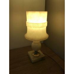 Prachtige albasten Art Deco tafellamp jaren 60