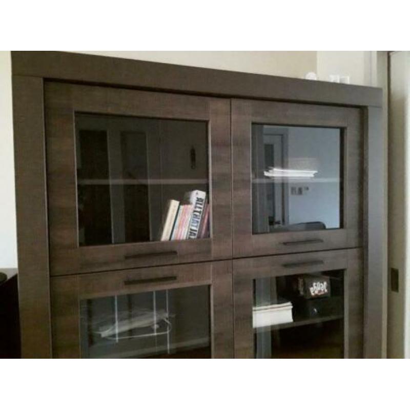 Buffetkast met glas, (TV-meubel en Salontafel)