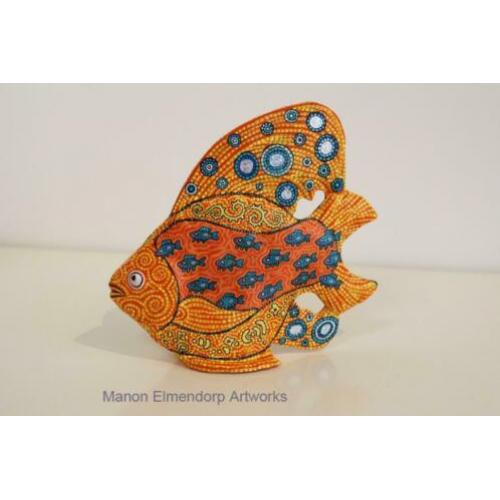 100% Handgemaakt Beeldje "Big beautiful Fish" Kunstwerk