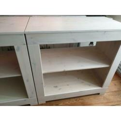 Open kast tv kast tv meubel tv-meubel kastje white wash hout