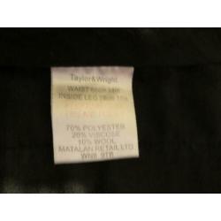 blauwe broek 10% wol mt 48/50 Taylor & Wright
