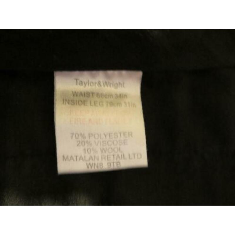 blauwe broek 10% wol mt 48/50 Taylor & Wright