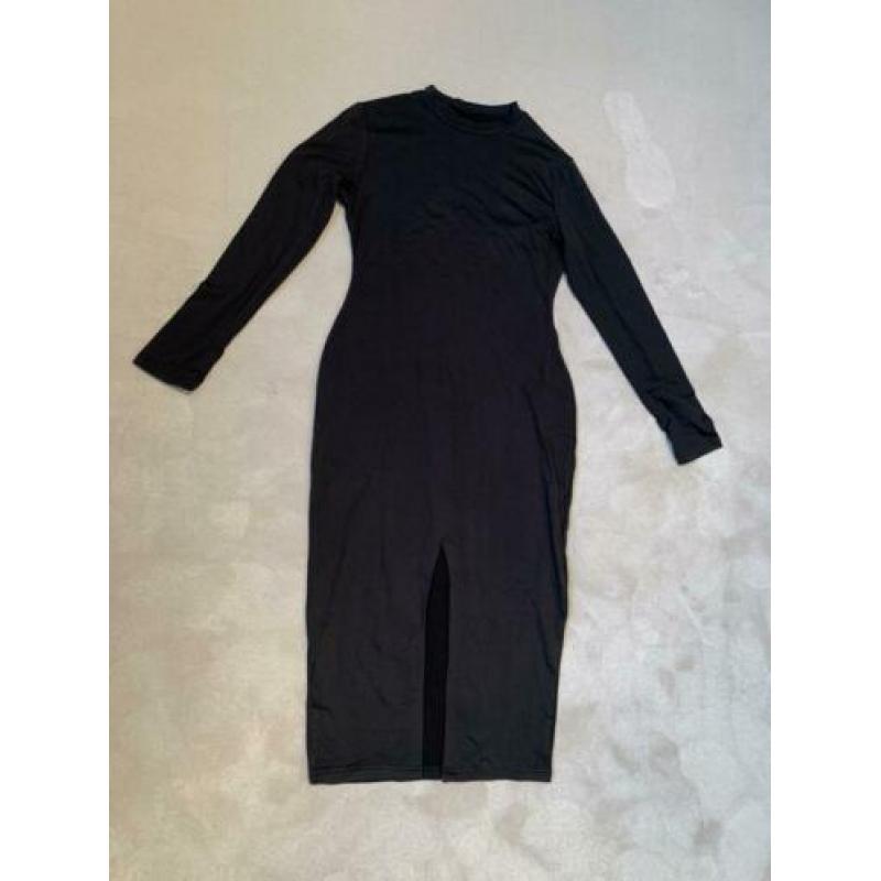Dames midi jurk met split maat m