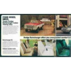 1977 Dodge Ramcharger Brochure USA