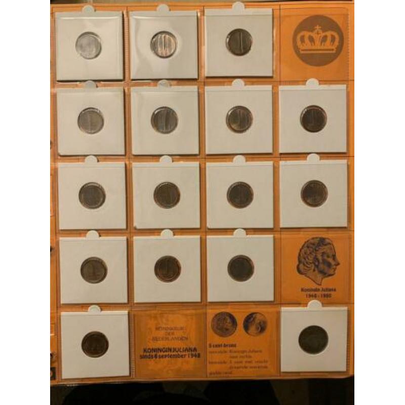 Volledig gevuld muntenalbum Koningin Juliana 1948 - 1980,
