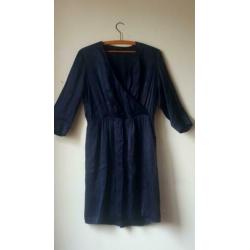 Storm & Marie nachtblauwe wax jurk maat 40