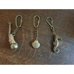 3 koperen sleutelhanger