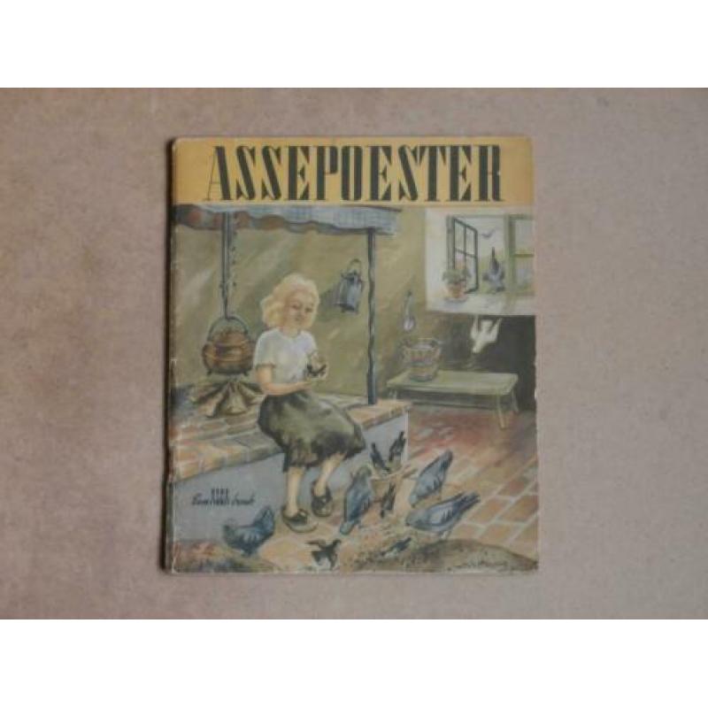 Antiek boekje Assepoester Sneeuwwitje Alga 1948 Holland oud