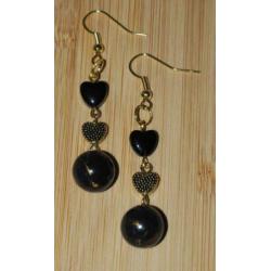Hart oorbellen met clips, haakjes of stekers (H0881)