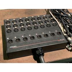 Proel EBN 2408 Multi kabel XLR stagesnake 25m met stageblock
