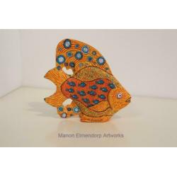 100% Handgemaakt Beeldje "Big beautiful Fish" Kunstwerk