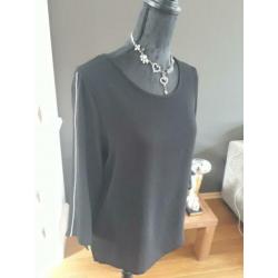 Nieuw mooie zwarte voile blouse met biesje maat 40 M ONLY