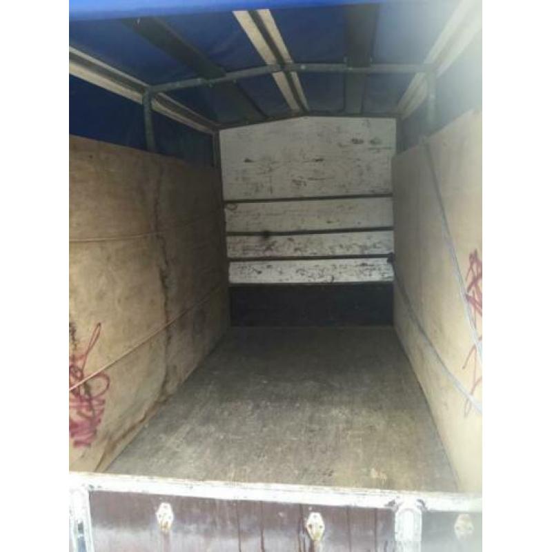 Aanhanger met huif en kenteken, 250 x 130 x 155 tandemasser
