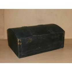 Schatkist decoratie hutkoffer brocante kistje leren koffer