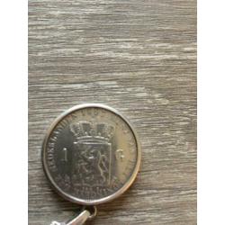 Zilveren gulden hanger met ketting