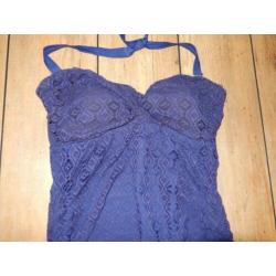 Nieuwe blauwe kanten correctie zwemjurk Beachwave 40