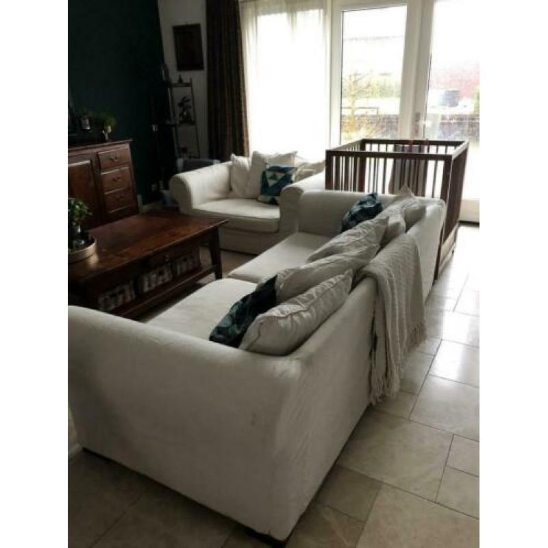 Trendhopper Loungebank en Loveseat crème