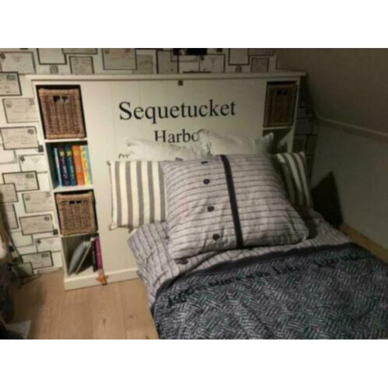 Riviera Maison bed en achterwand sequetucket harbour