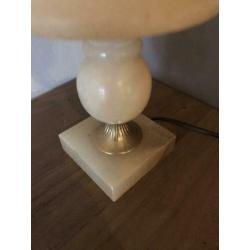 Prachtige albasten Art Deco tafellamp jaren 60