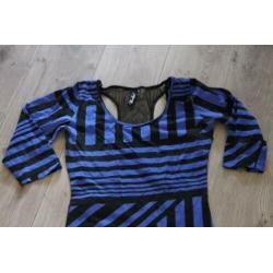 Zwart/blauw jurk COOLCAT, maat M (W11)