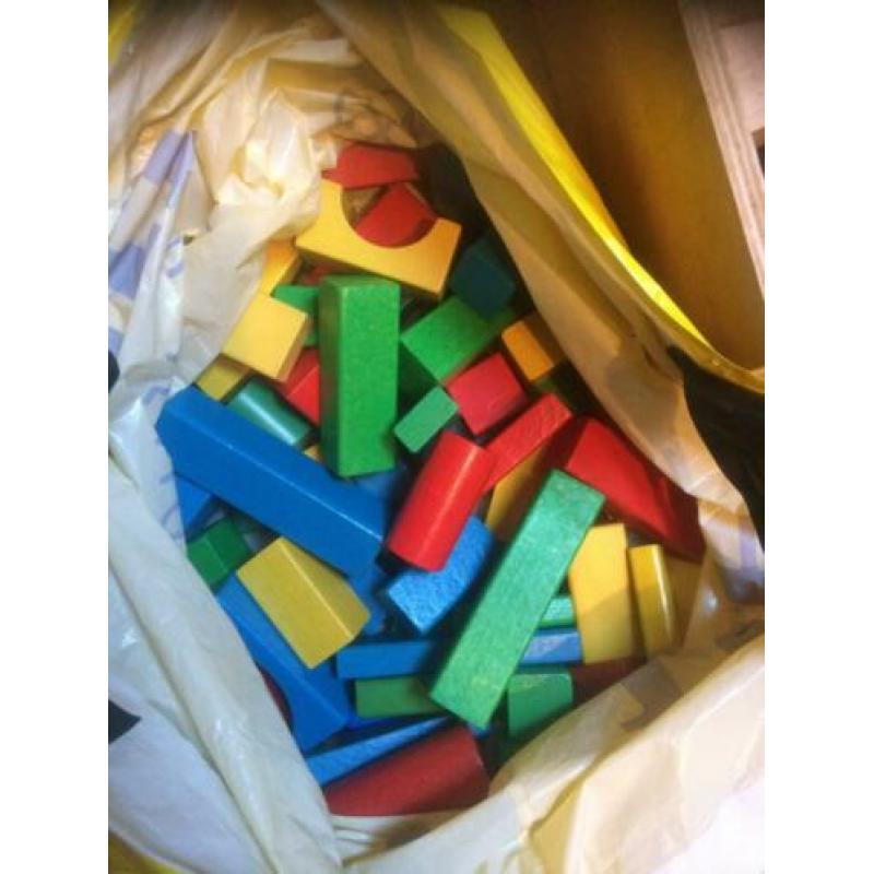 Lego duplo houten blokken veel van alles