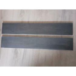 Wandtegels 10 x 60 cm. Antraciet/ donker grijs.