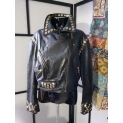 Moschino leren (biker)jack maat M