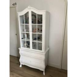 Queen Ann vitrinekast buikkast servies kast wit