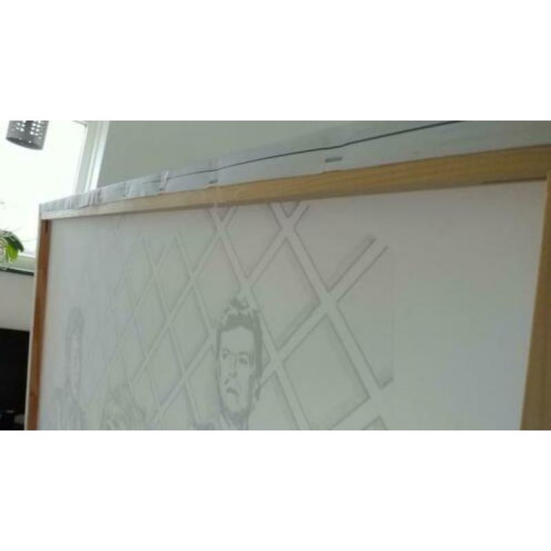 Poster op verfdoek. David Bowie