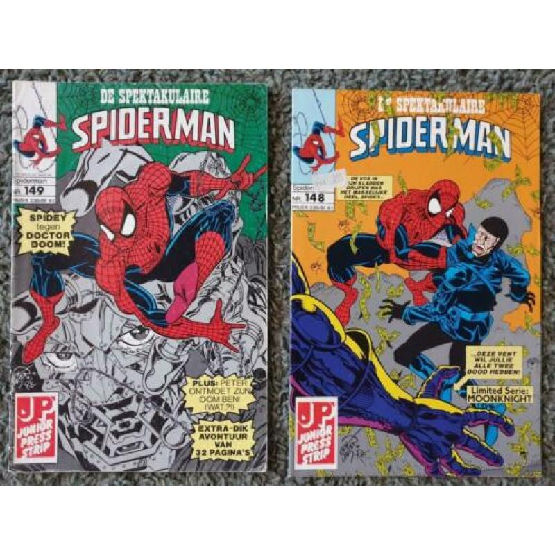 Spektakulaire spiderman comics. 1991. 2 euro per stuk.