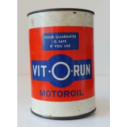 Oud blik Vitorun motoroil olieblik motorolie reclame