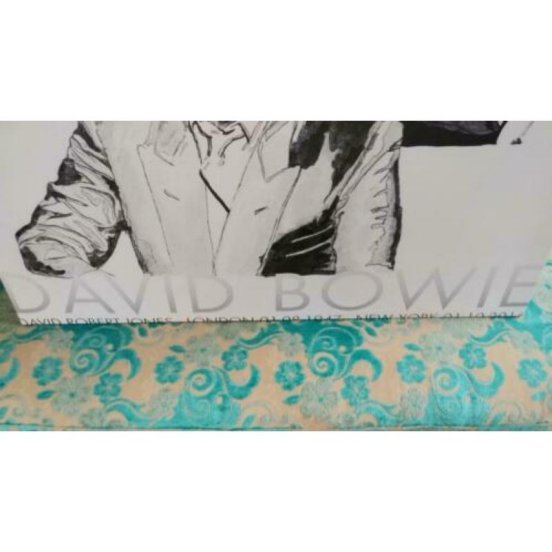 Poster op verfdoek. David Bowie